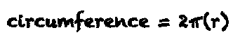two times pi times radius