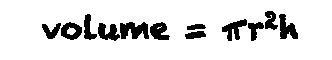 formula for volume of a cylinder example